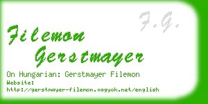 filemon gerstmayer business card